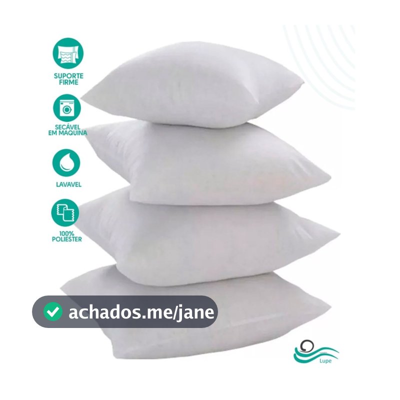 KIT ENCHIMENTOS PARA ALMOFADAS 45X45 FIBRA SILICONADA VIRGEM ANTIALÉRGICO ANTIÁCARO