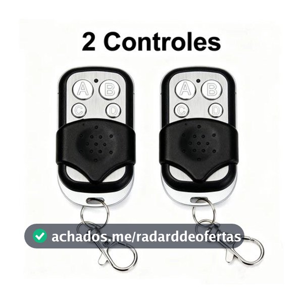 Controle Remoto Universal Compacto Para Portão Elétrico Eletrônico Garagem Com Chaveiro 433mhz 4 Botões