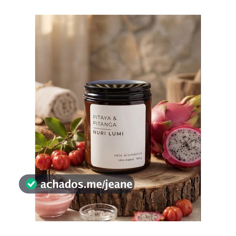 Vela Aromática 180g Cera de Coco Essência Premium Diversas Fragrâncias