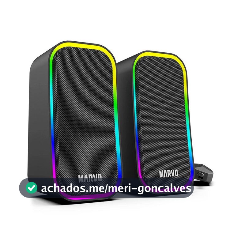 Caixa de Som Marvo SG-285, RGB, 3W RMS, Preta, SG-285-BK