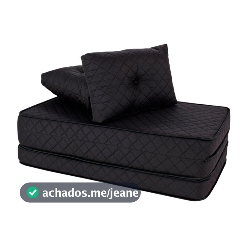Puff Colchonete Dobrável / Sofá 3 em 1 + Travesseiro Casal BF Colchões