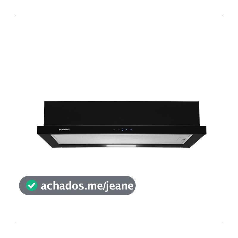 Depurador E Exaustor de Embutir Slim Touch 80cm Preto DE81THPT Suggar 127V