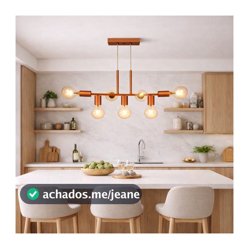 Lustre Pendente Rubis 7 Lâmpadas moderno ambientes internos
