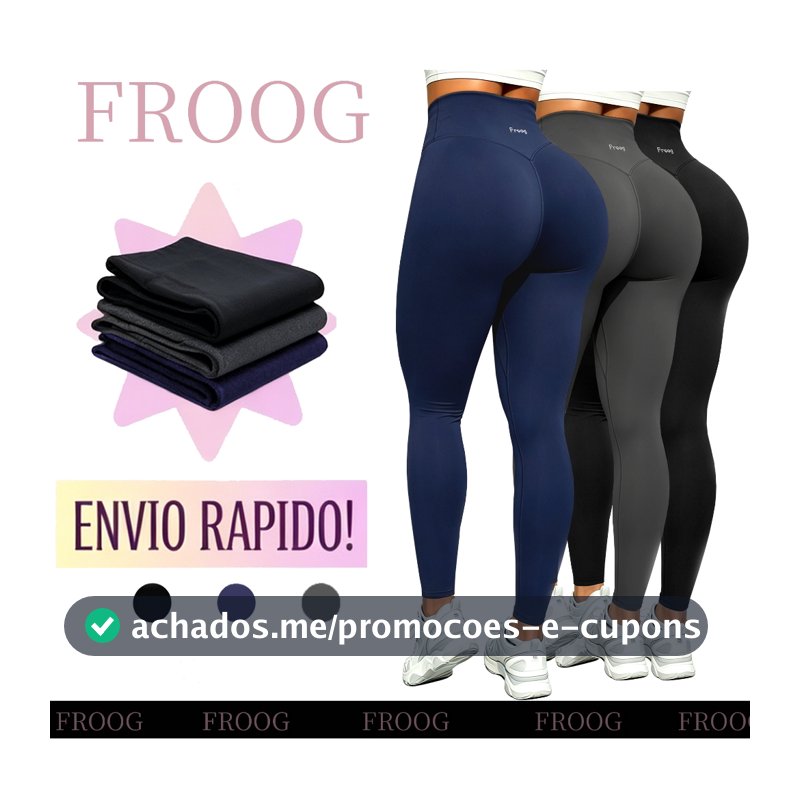 Calça Legging Esportiva Cintura Alta Com Bolso Empina Bumbum Zero Transparência Respirável Fitness Academia Yoga