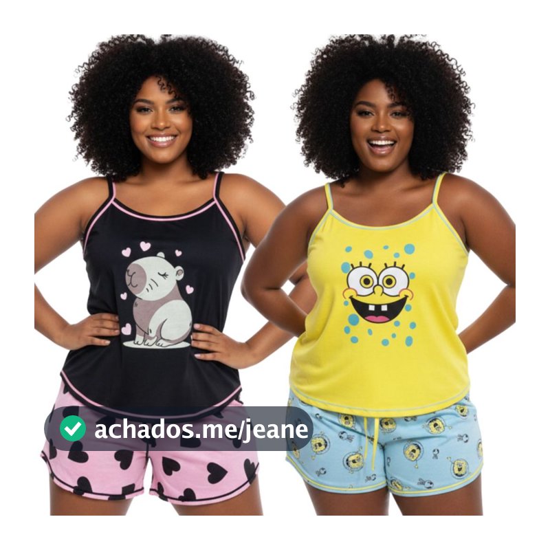 Baby Doll Plus Size Alcinha / Baby Doll Feminino / Roupa de Dormir