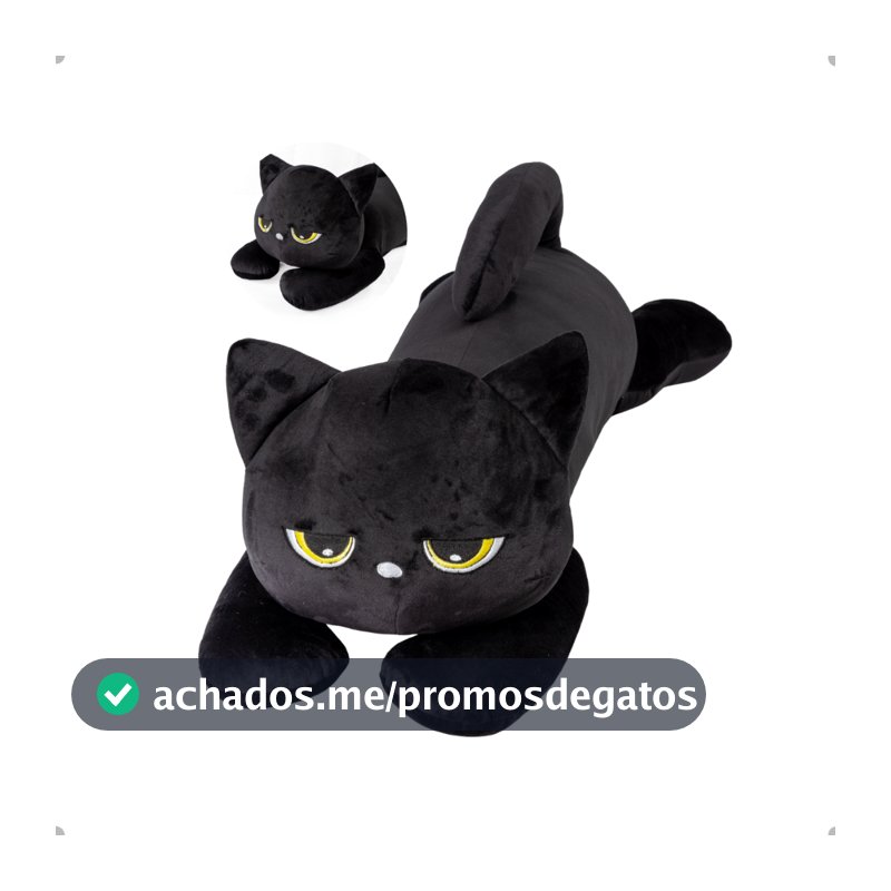 Xuxão Gato Fofinho Gigante 1m Super Macio Pelucia Satin Com Zíper