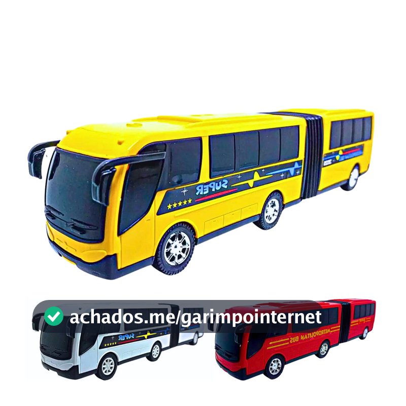 Ônibus De Brinquedo Sanfonado Grande Articulado Metropolitano Onibus Infantil Carrinho Menino