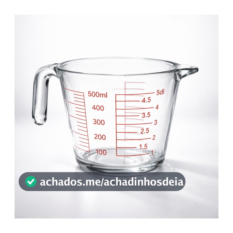 Jarra Medidora 500ml Vidro Resistente Com Alça Copo Medida
