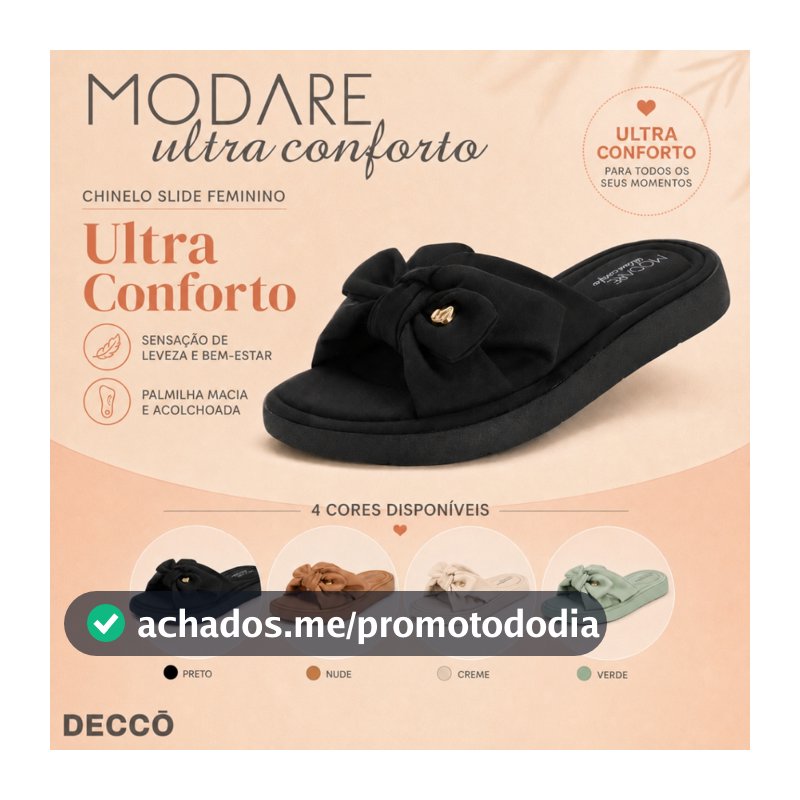 Sandalia Slide Feminina Ortopedica Palmilha Anatômica e Estilo Casual