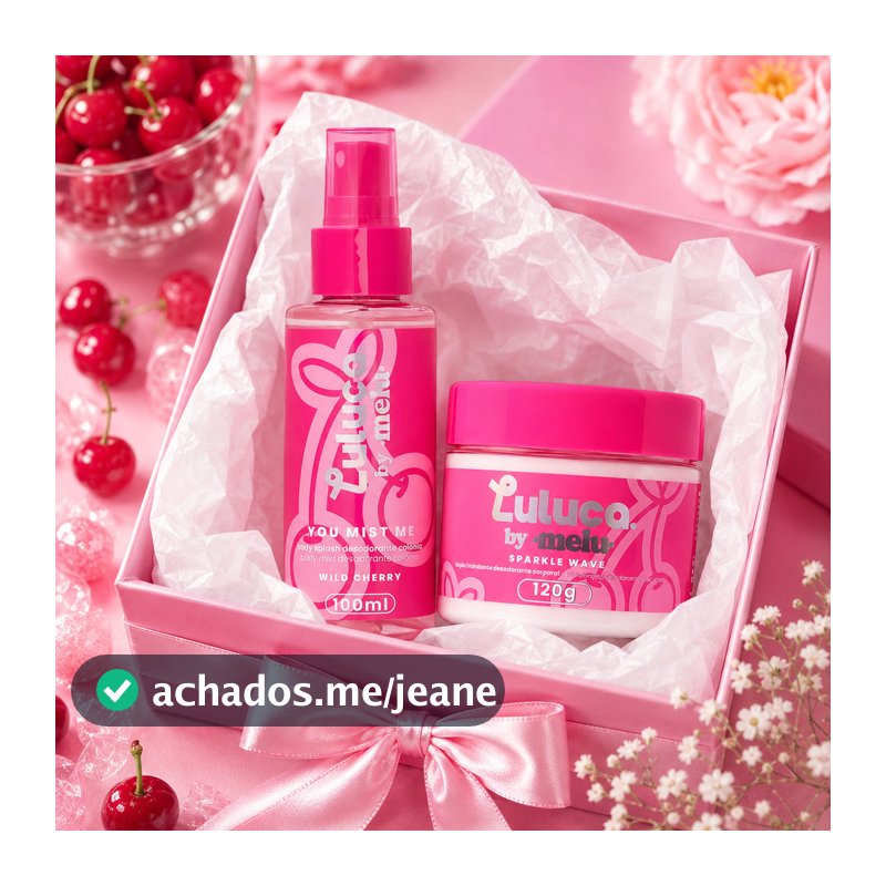 Kit Presente Body Splash e Loção Corporal Wild Cherry Melu