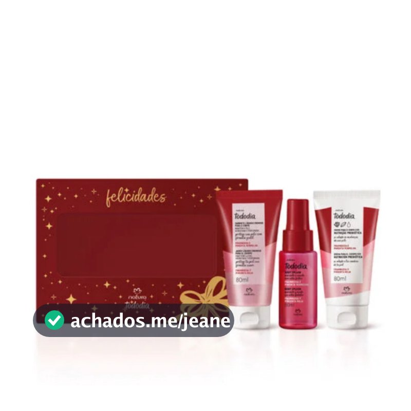 Kit Presente Natura Tododia Framboesa e Pimenta Vermelha (3 produtos) ORIGINAL E LACRADO