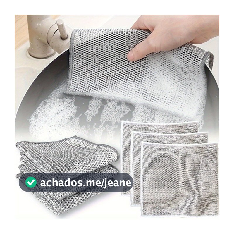 Pano De Prato Fio De Aço Multiuso Para Cozinha E Churrasco