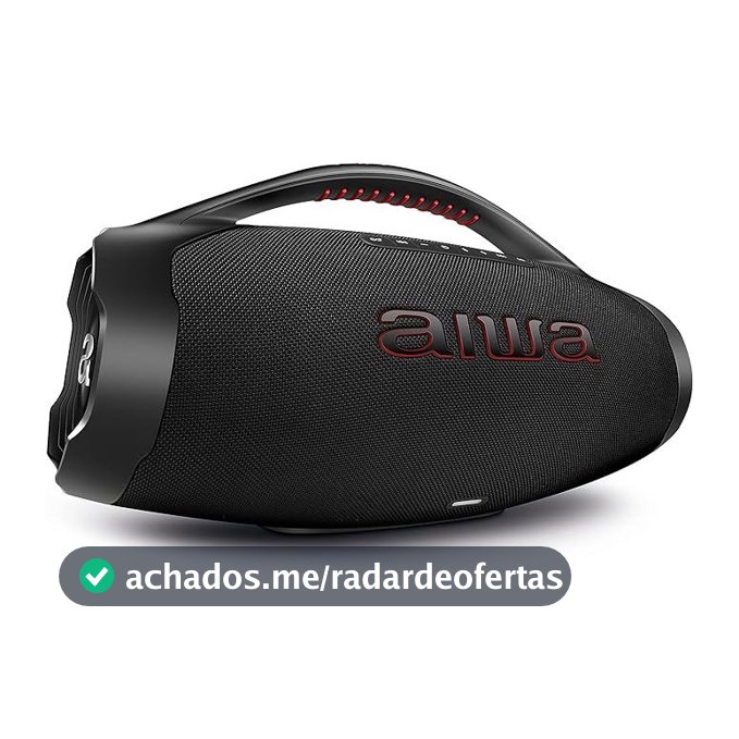 Caixa De Som Boombox Aiwa AWS-BBS-01B 200w IP66 30hs Bateria