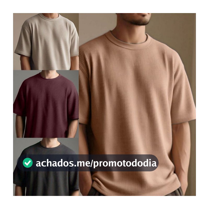 Kit 4 Camiseta Oversized Masculino Tecido Texturizado