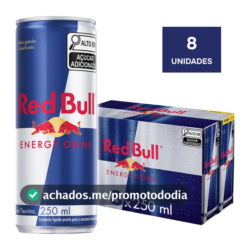 Kit com 8 Energético Red Bull 250ml
