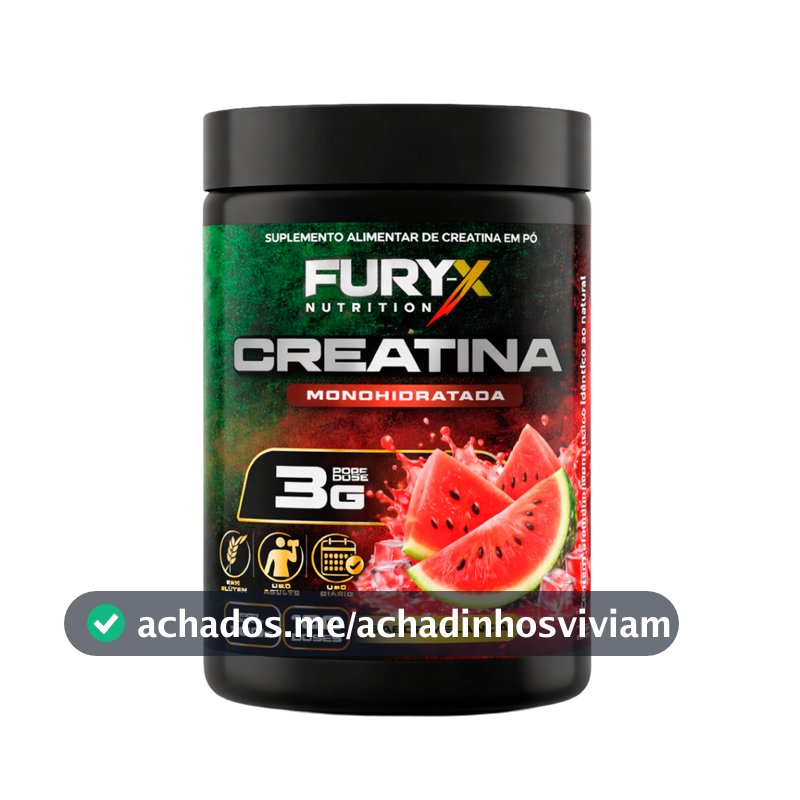 Creatina Monohidratada 300g Sabor Melancia - Fury-x Nutrition