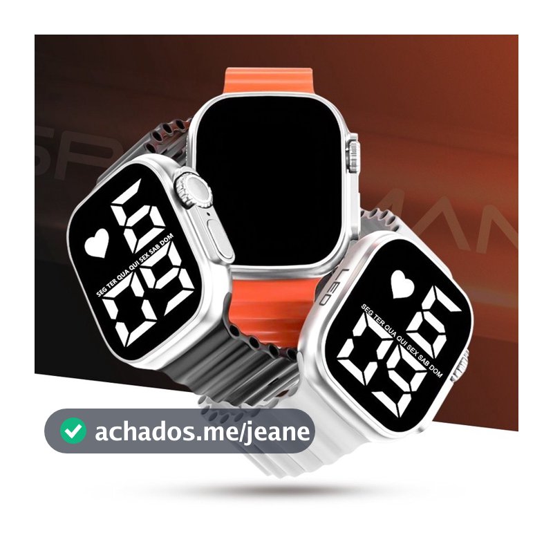 Relógio À Prova D'água LED Digital de Pulso Esportivo feminino Masculino Ultra9 Esporte Pulseira De Silicone