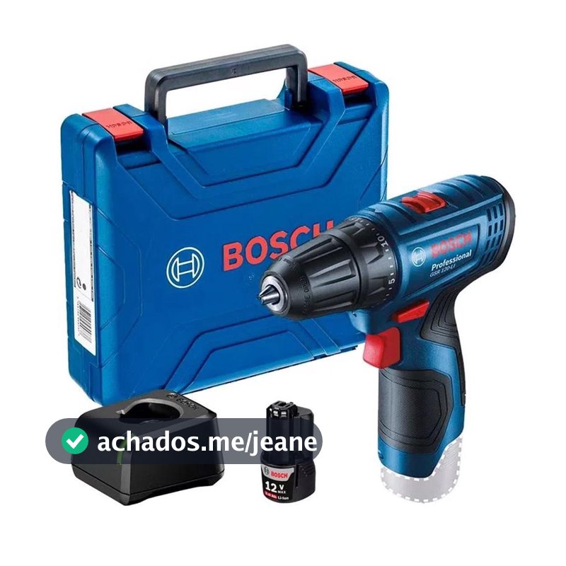 Parafusadeira e Furadeira à Bateria 12V GSR 120-LI com 1 Bateria e Maleta BOSCH Bivolt