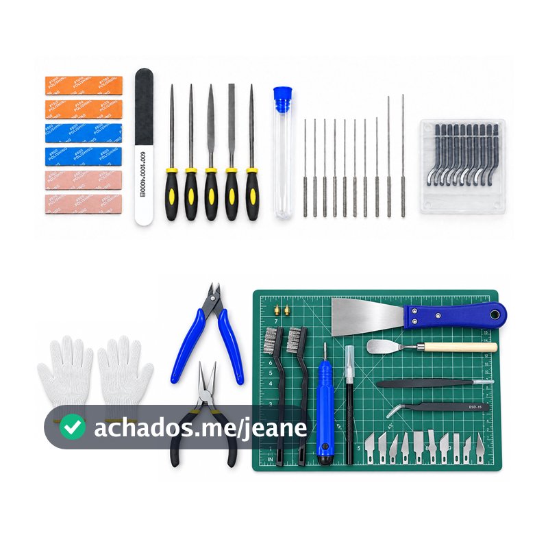 Kit Ferramentas para Impressora 3D Até 60 Peças para Impressão 3D Rebarbação Limpeza e Acabamento