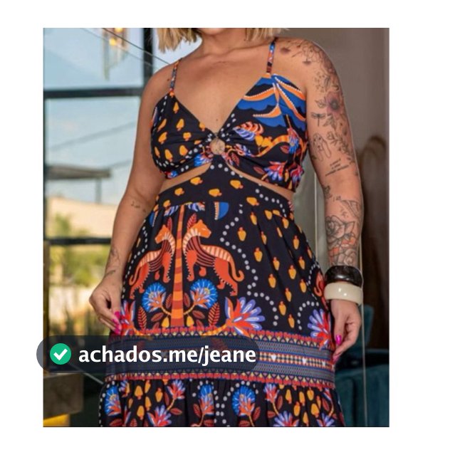 Vestido Longo Plus Size Estampa Onça Colorida