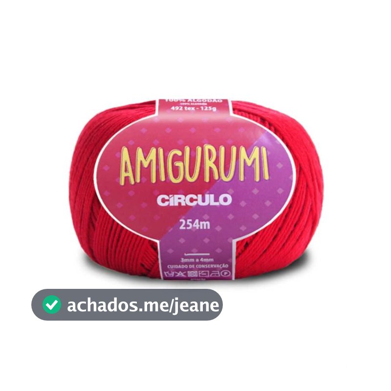Linha Amigurumi Circulo 100% algodão 125grs