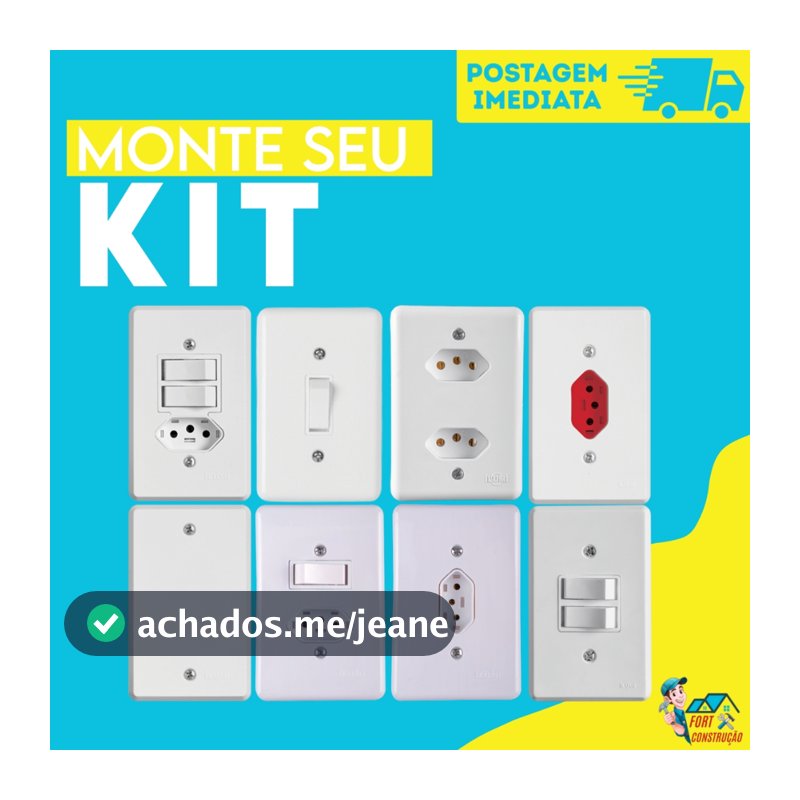 Tomada Interruptor 4x2 10A/20A Tomadas Simples 10a tomada 20a Tomada Com Apagador MONTE SEU KIT