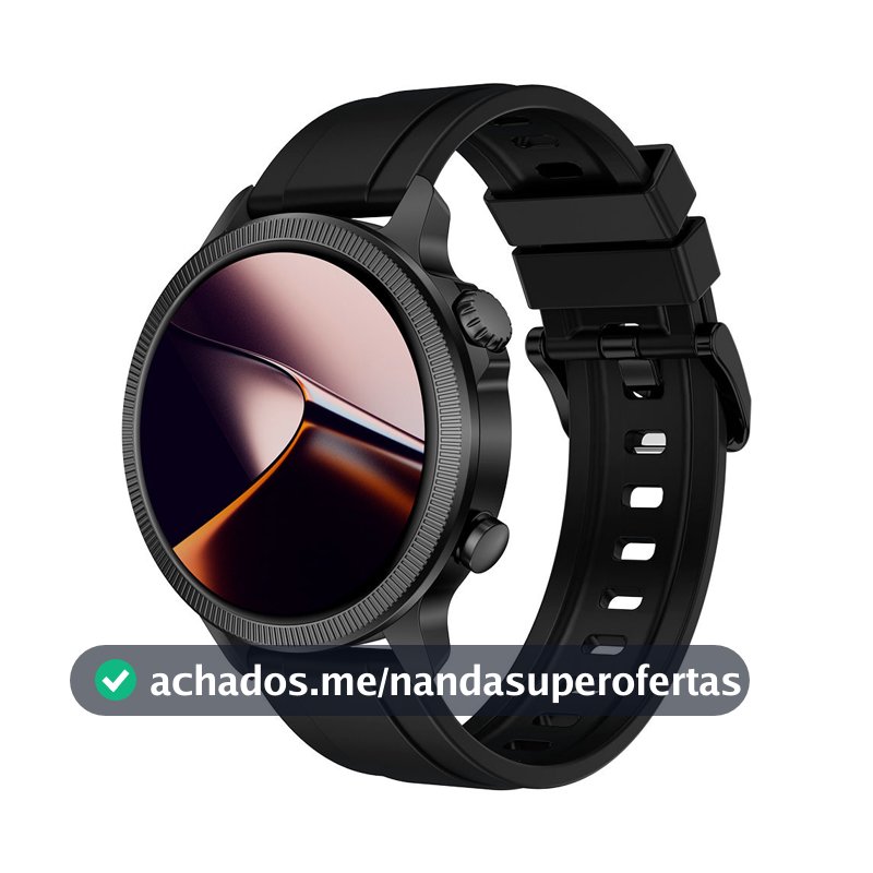 Smartwatch Multi G2R Tela 1,43 HD GPS Proteção IP67 Preto - WR208