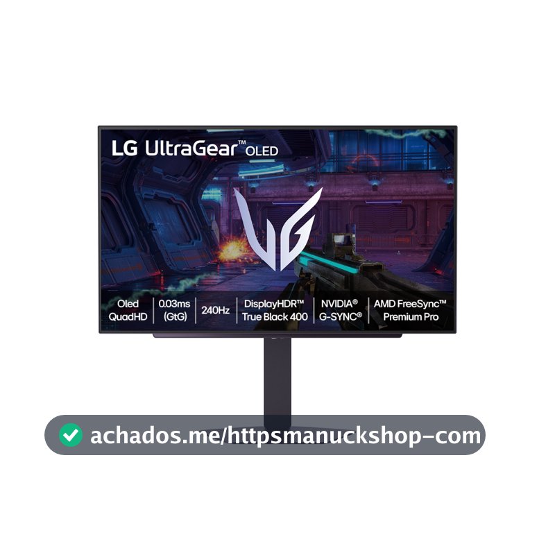Monitor LG UltraGear™ OLED 27GX704A-B 27" QHD 0.03ms (GtG) 240Hz NVIDIA G-SYNC AMD FreeSync Premium Pro Vesa Cle