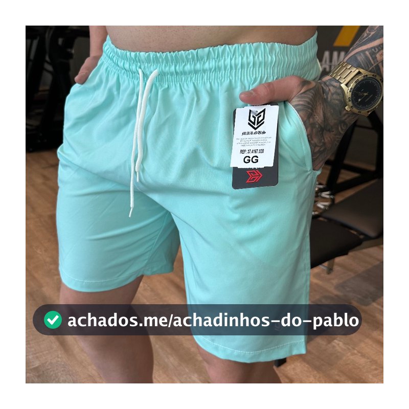 Short Masculino Tactel Premium Drifit Com Elastano Bermuda Praia Moda Verão Fitness Margus