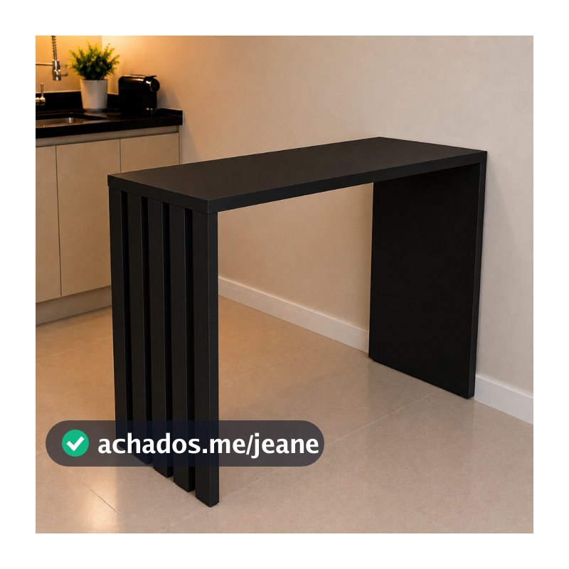 Bancada de cozinha ripada 110cm Balcão Mesa