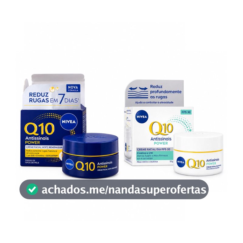 KIT Q10 POWER PELE MISTA A OLEOSA 50G + NOTURNO 49G NIVEA