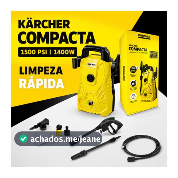 Lavadora De Alta Pressão Compacta 1500 Psi/Libras 1400w 300L/H Com Aplicador De Detergente Kärcher