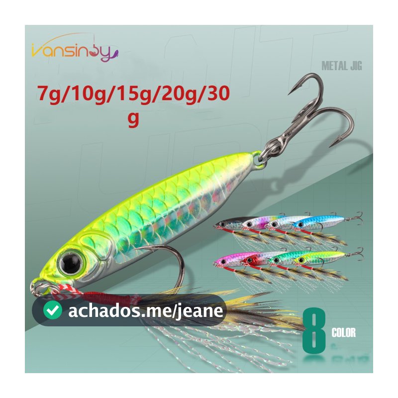 iscas artificial jig de pesca Com Anzol 7g/10g/15g/20g/30g A Laser forma de jig