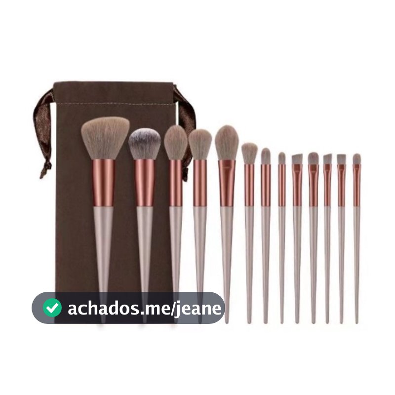 Kit 13 Pçs Pincéis De Maquiagem Contorno Kabuki Profissional-GUI ANA