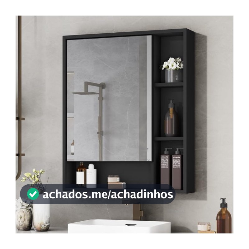 LIQUIDA!!! Armário Banheiro com Espelheira Porta Selene - Várias Cores