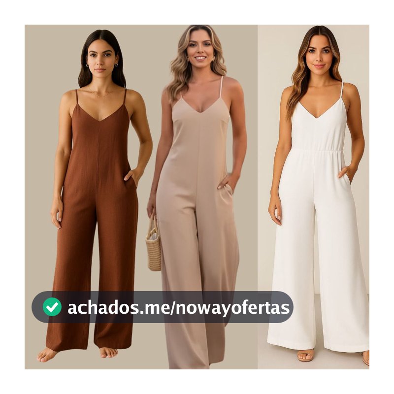 Macacão Feminina Calça Ampla de Festa Chá Revelação Casamento Convidada Confortável Final do Ano