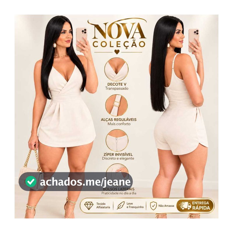 MACAQUINHO SHORT SAIA FEMININO ALFAIATARIA NOVA COLEÇÃO  [M.G.GG.EG]