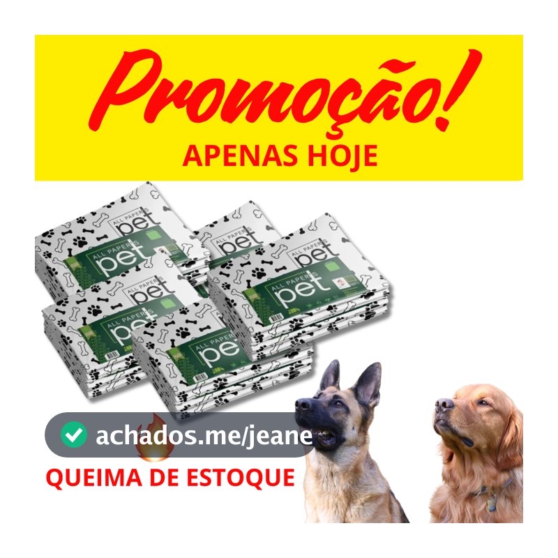Jornal tapete Higiênico Grande 300 folhas Biodegradável para Pet Descartável Ótimo Custo X Benefício