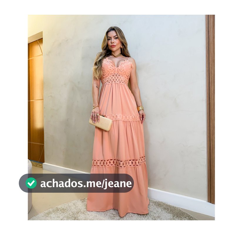 Vestido Longo Feminino Elegante de Alcinha Com Bojo Festa Moda Verão 3RD SD1290