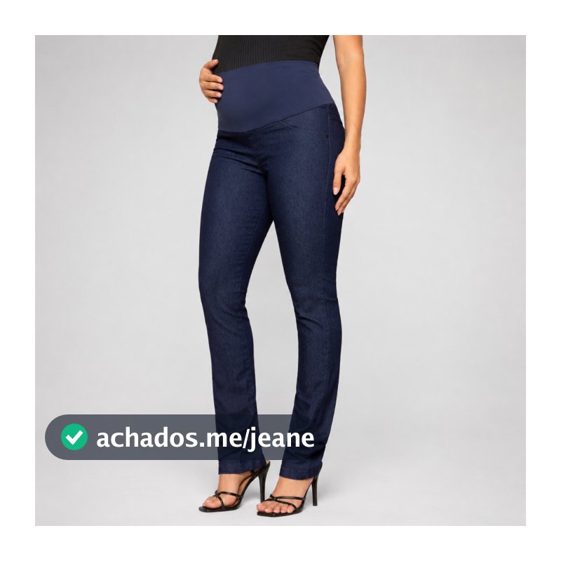 Calça Jeans Gestante Ultra Conforto Cós Suplex Grávida