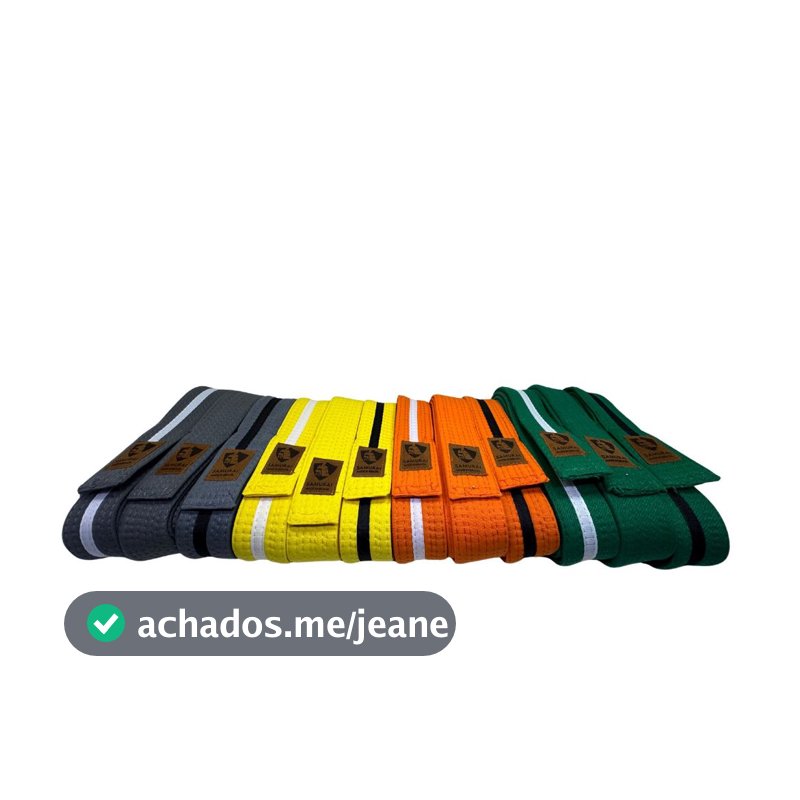 FAIXA COLORIDA GRADUACAO JIU JITSU INFANTIL, JUVENIL