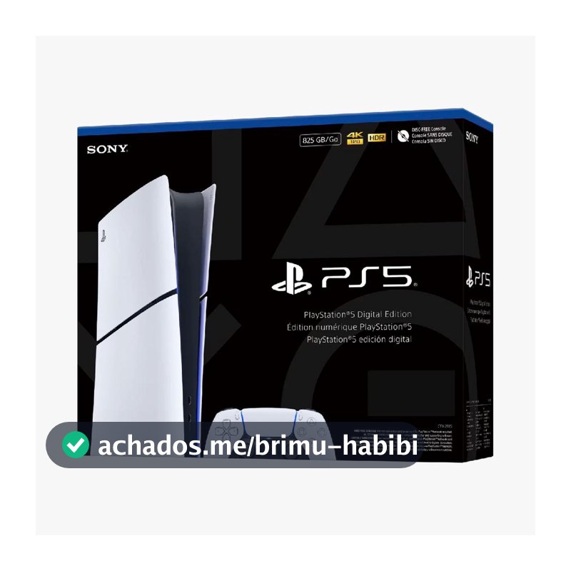Console PlayStation 5 Slim Digital 825GB + Controle Sem Fio Dualsense Branco