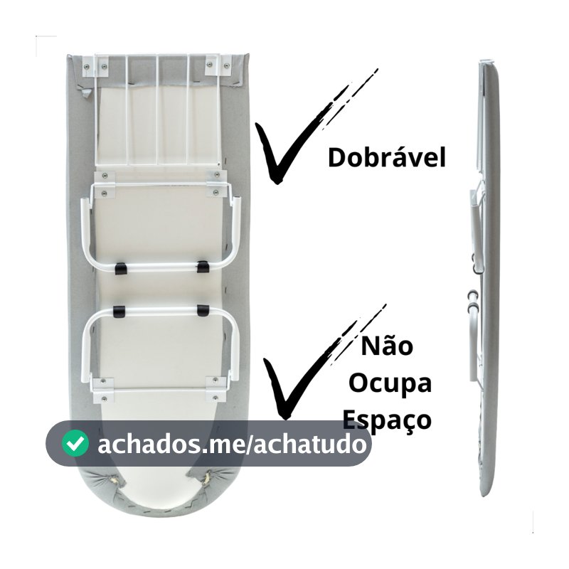 Mesa de Passar Roupa Portátil Compacta com Suporte Ideal para Viagens e Lavanderia Aço Reforçada Envio Imediato