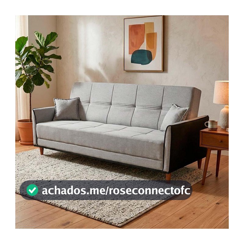 Sofá Cama Sérvia 2,00m Cinza Linho - King House