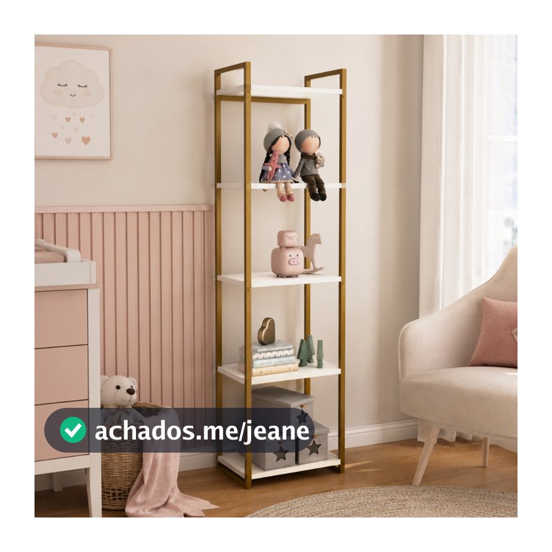 Estante Livreiro Multiuso Armario em aço c/prateleira branco