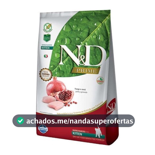 N&D Prime Gato Filhote Frango Romã 7,5kg