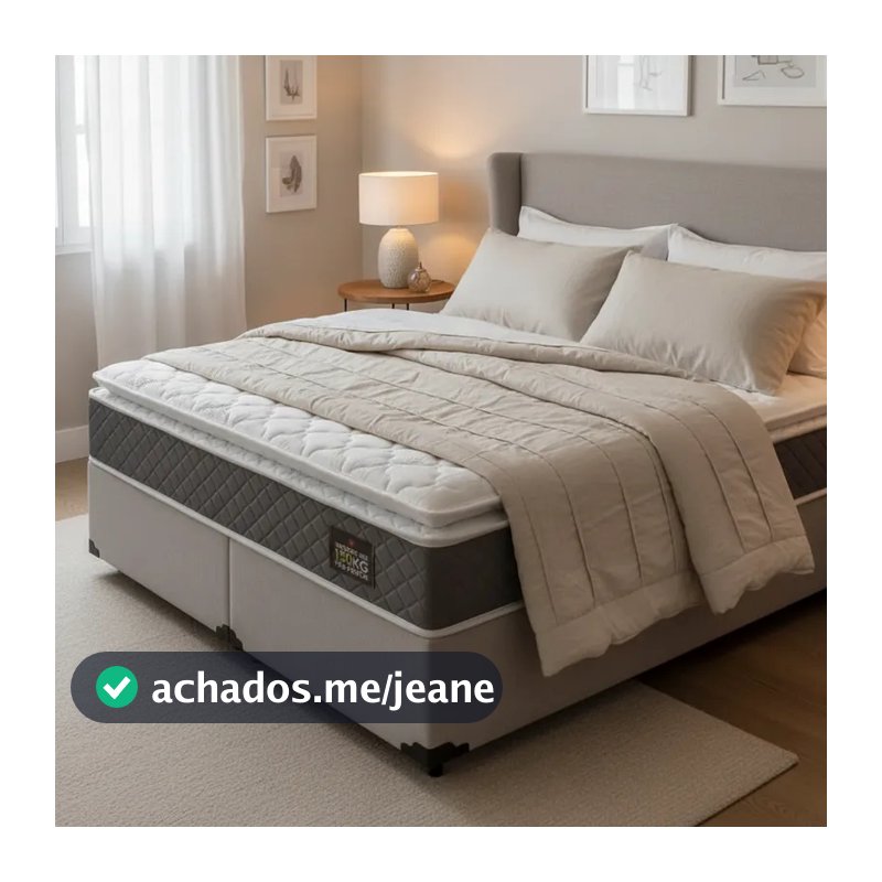 Cama Box com Colchão de Espuma D45 Pillow Top Fort Comfort King 193cm