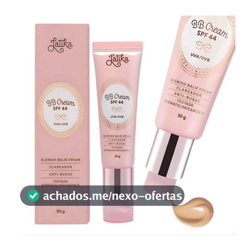 Base Bb Cream Latika Novo Fps 44 Base Bege Claro Clareador Pele