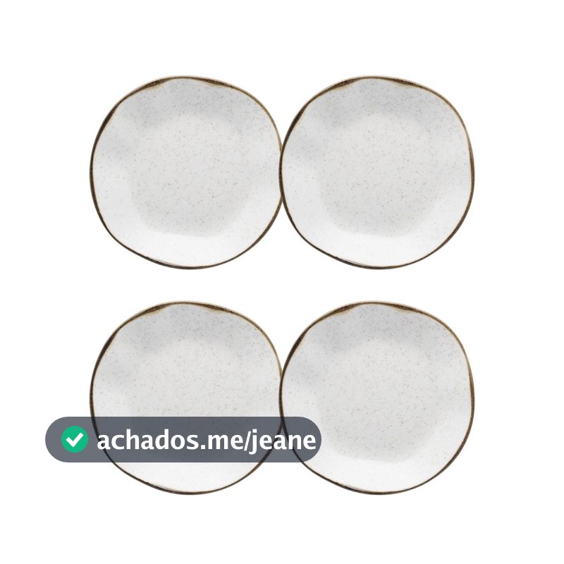 Jogo com 4 Pratos Fundos 22,5cm Oxford Ryo Maresia
