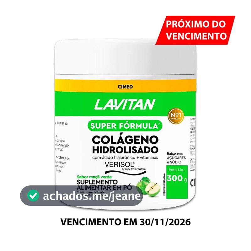 Lavitan Colágeno Verisol Maçã Verde 300g